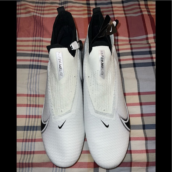 Nike Vapor Edge 360 Elite Football Cleats White Black Mens Size 13.5 - Picture 2 of 4